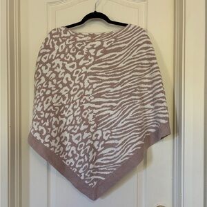 Barefoot Dreams CozyChic Ultra Lite Animal Print Poncho One Size
